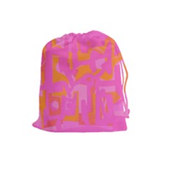 Abstract Art Drawstring Pouches (large)  by ValentinaDesign
