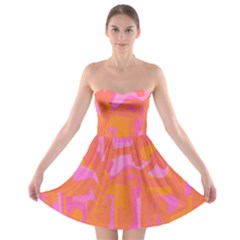 Abstract Art Strapless Bra Top Dress by ValentinaDesign