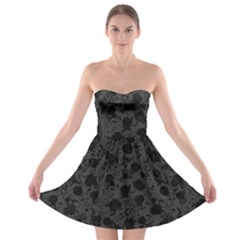 Floral Pattern Strapless Bra Top Dress by ValentinaDesign