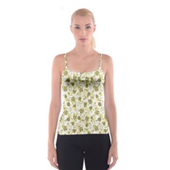 Floral Pattern Spaghetti Strap Top by ValentinaDesign