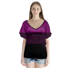 Abstract Art  Flutter Sleeve Top by ValentinaDesign