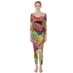 Jelly Beans Candy Sour Sweet Long Sleeve Catsuit by Nexatart