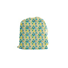 Colorful Triangle Pattern Drawstring Pouches (small)  by berwies