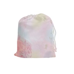 Watercolor Floral Drawstring Pouches (large)  by Nexatart