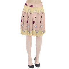 Happy Cartoon Baby Hippo Pleated Skirt by Catifornia