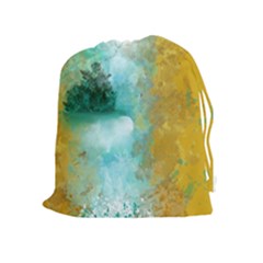 Turquoise River Drawstring Pouches (extra Large) by digitaldivadesigns