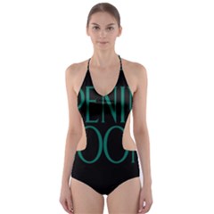 Opening Soon Sign Cut-out One Piece Swimsuit by Mariart
