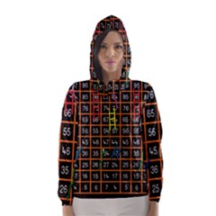 Snakes Ladders Game Plaid Number Hooded Wind Breaker (women) by Mariart