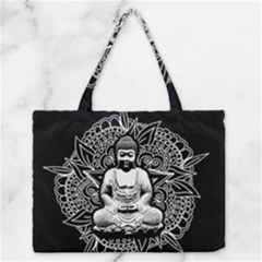 Ornate Buddha Medium Zipper Tote Bag by Valentinaart