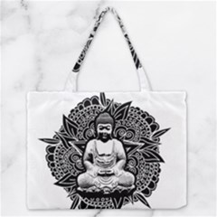 Ornate Buddha Medium Zipper Tote Bag by Valentinaart