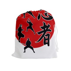 Ninja Drawstring Pouches (extra Large) by Valentinaart