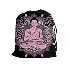 Ornate Buddha Drawstring Pouches (extra Large) by Valentinaart