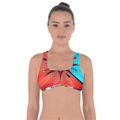 Comic Book Vs With Colorful Comic Speech Bubbles  Got No Strings Sports Bra by LimeGreenFlamingo