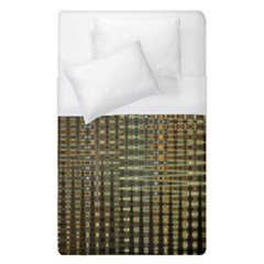 Background Colors Of Green And Gold In A Wave Form Duvet Cover (single Size) by BangZart