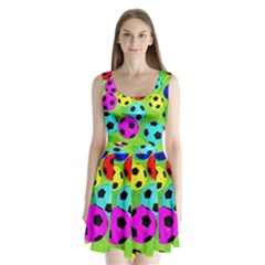 Balls Colors Split Back Mini Dress  by BangZart
