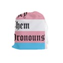 They/Them Pronouns Drawstring Pouches (Large)  View1