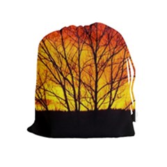 Sunset Abendstimmung Drawstring Pouches (extra Large) by BangZart
