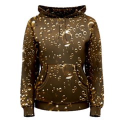 Festive Bubbles Sparkling Wine Champagne Golden Water Drops Women s Pullover Hoodie by yoursparklingshop