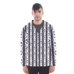 Pattern Background Texture Black Hooded Wind Breaker (men) by BangZart