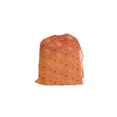Peach Fruit Pattern Drawstring Pouches (xs)  by paulaoliveiradesign