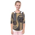 Old And Worn Acoustic Guitars Yin Yang Kids  Quarter Sleeve Raglan Tee View1