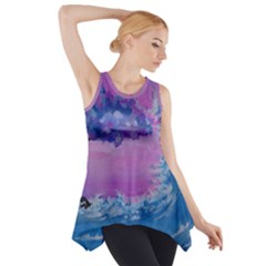 Rising To Touch You Side Drop Tank Tunic by Dimkad