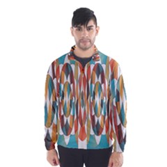Colorful Geometric Abstract Wind Breaker (men) by linceazul