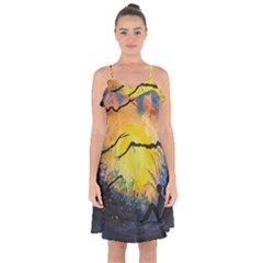 Soul Offering Ruffle Detail Chiffon Dress by Dimkad