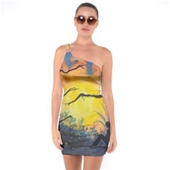 Soul Offering One Soulder Bodycon Dress by Dimkad