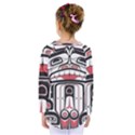Ethnic Traditional Art Kids  Long Sleeve Tee View2
