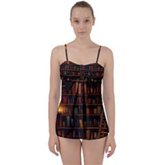 Books Library Babydoll Tankini Set by BangZart