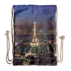 Paris At Night Drawstring Bag (large) by BangZart