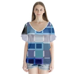 Blockedin Flutter Sleeve Top by designsbyamerianna