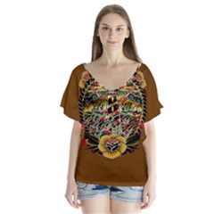 Tattoo Art Print Traditional Artwork Lighthouse Wave Flutter Sleeve Top by BangZart