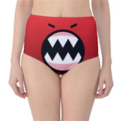 Funny Angry High-waist Bikini Bottoms by BangZart