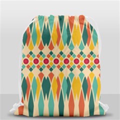 Festive Pattern Drawstring Bag (small) by linceazul