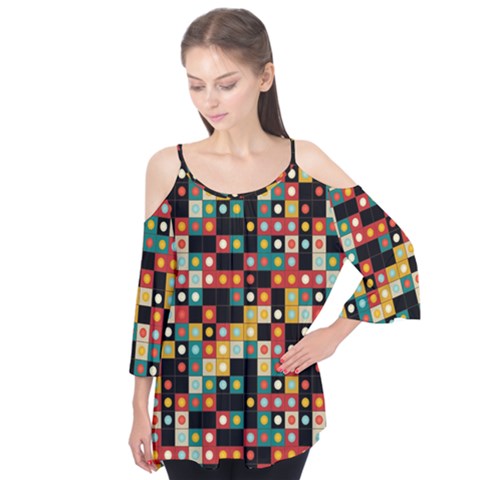 Colors On Black Flutter Tees by linceazul