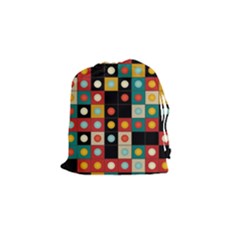 Colors On Black Drawstring Pouches (small)  by linceazul