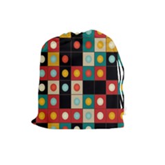 Colors On Black Drawstring Pouches (large)  by linceazul