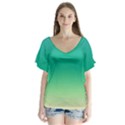 Sealife Green Gradient Flutter Sleeve Top View1