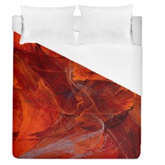 Swirly Love In Deep Red Duvet Cover (queen Size) by designworld65