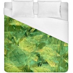 Green Springtime Leafs Duvet Cover (king Size) by designworld65