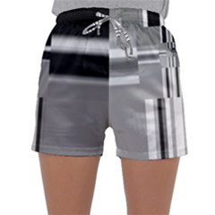 Black And White Endless Window Sleepwear Shorts by designworld65