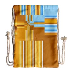 Endless Window Blue Gold Drawstring Bag (large) by designworld65