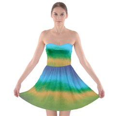 Ombre Strapless Bra Top Dress by ValentinaDesign