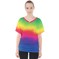 Ombre V-neck Dolman Drape Top by ValentinaDesign