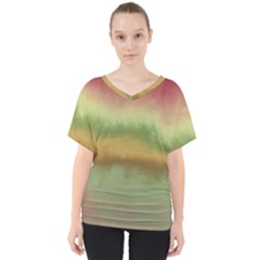Ombre V-neck Dolman Drape Top by ValentinaDesign