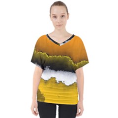 Ombre V-neck Dolman Drape Top by ValentinaDesign
