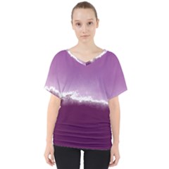 Ombre V-neck Dolman Drape Top by ValentinaDesign