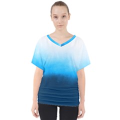 Ombre V-neck Dolman Drape Top by ValentinaDesign